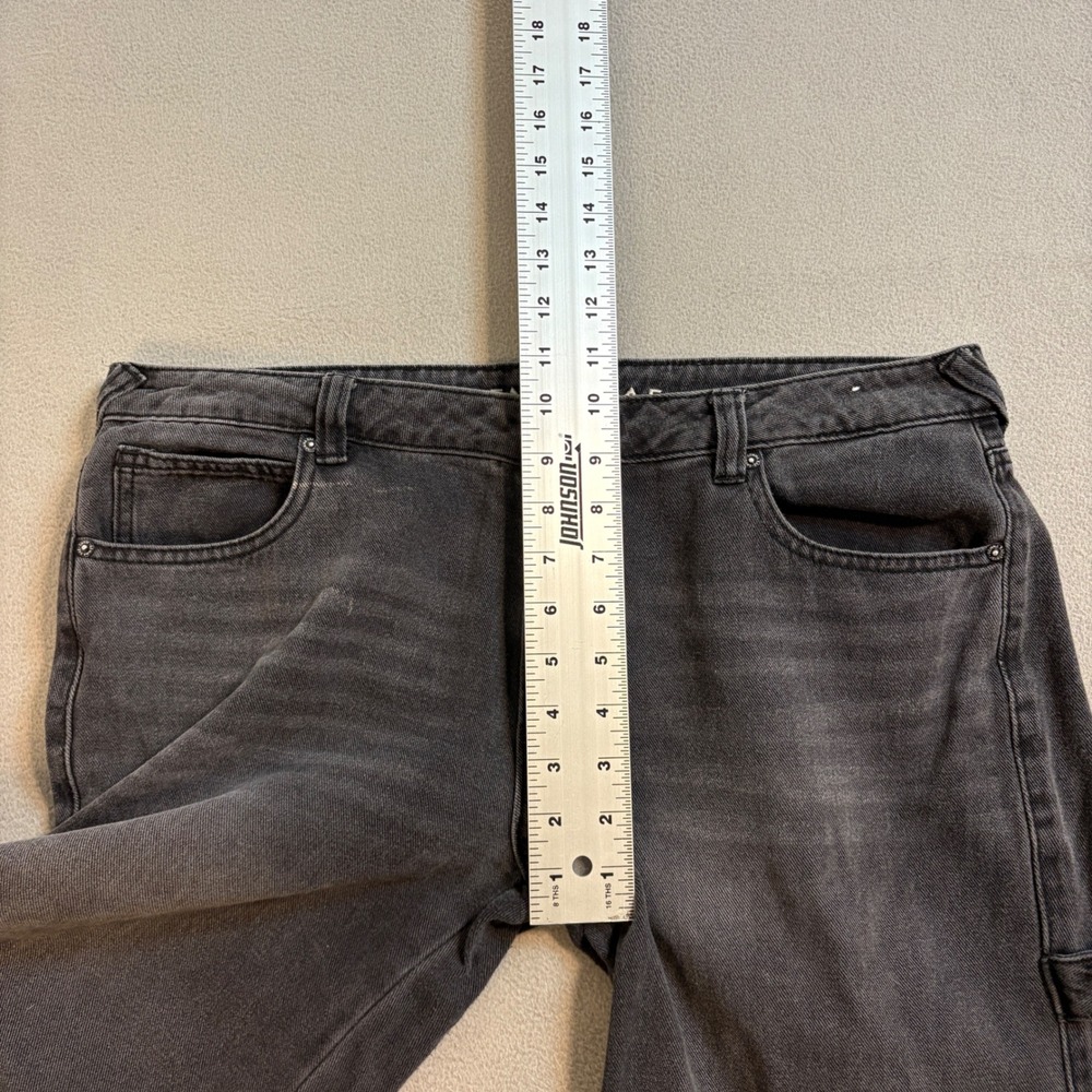 GEMMA RAE Womens Black Wash Wide Leg Cargo Jeans Size 13/31 - Picture 7 of 8